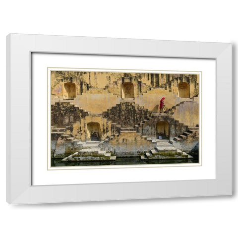 Panna Meena Ka Kund White Modern Wood Framed Art Print with Double Matting by Masrie, Muslianshah