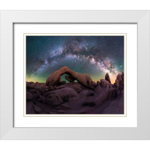 Archs Gallery White Modern Wood Framed Art Print with Double Matting by Bandyopadhyay, Atanu
