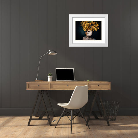 Color Boy-Suri White Modern Wood Framed Art Print with Double Matting by Yosifov, Svetlin