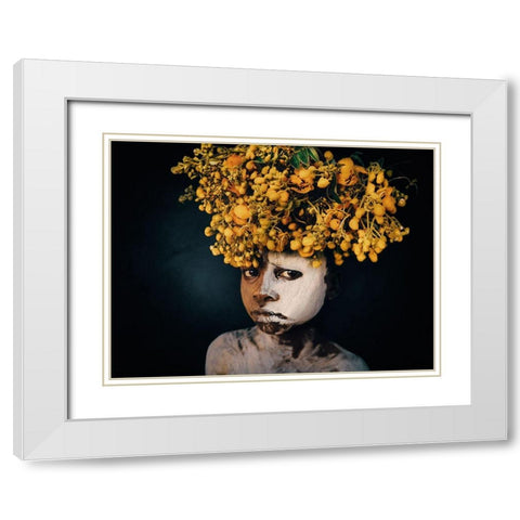 Color Boy-Suri White Modern Wood Framed Art Print with Double Matting by Yosifov, Svetlin