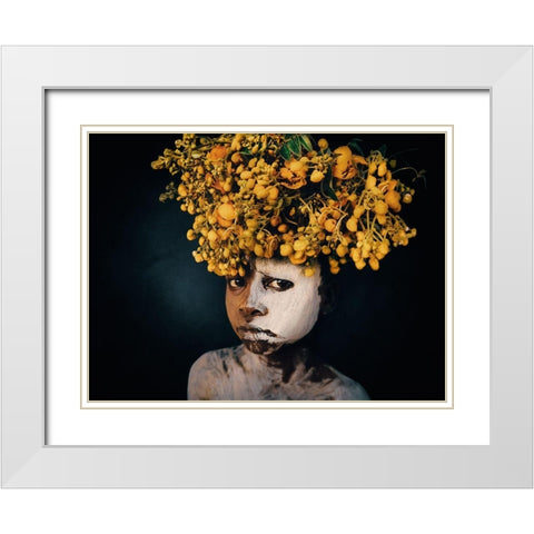 Color Boy-Suri White Modern Wood Framed Art Print with Double Matting by Yosifov, Svetlin