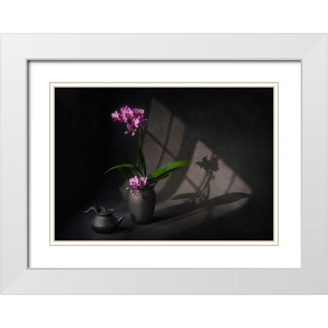 Warm Sunlight White Modern Wood Framed Art Print with Double Matting by Jacobs, Lydia