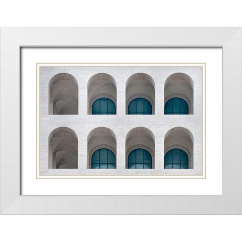 Untitled White Modern Wood Framed Art Print with Double Matting by Grambone, Antonio