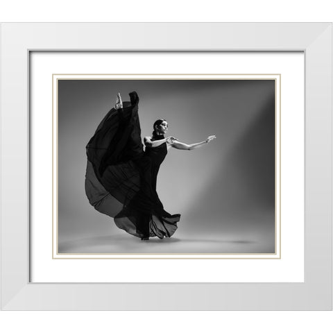 Untitled White Modern Wood Framed Art Print with Double Matting by Li, Rob