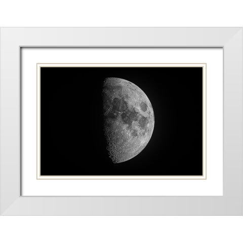 Luna White Modern Wood Framed Art Print with Double Matting by C. Sink, Jeffrey
