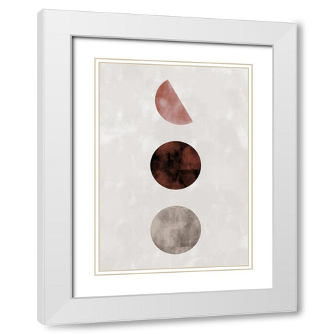 Geo Amigos White Modern Wood Framed Art Print with Double Matting by 1x Studio II