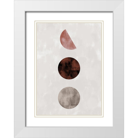 Geo Amigos White Modern Wood Framed Art Print with Double Matting by 1x Studio II