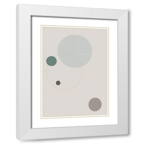 Space Orbit 03 White Modern Wood Framed Art Print with Double Matting by 1x Studio II