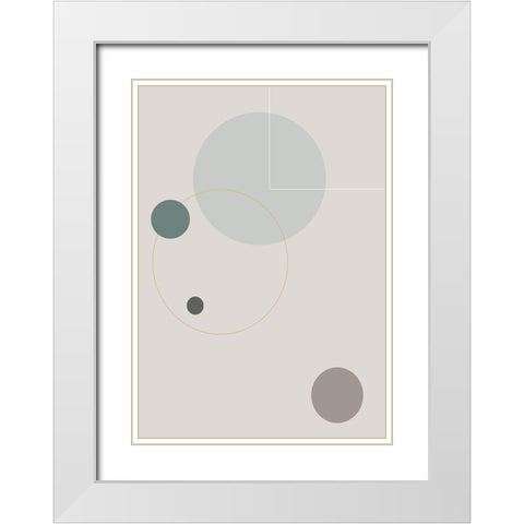 Space Orbit 03 White Modern Wood Framed Art Print with Double Matting by 1x Studio II