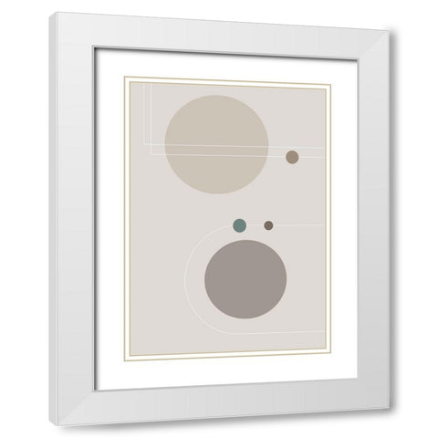 Space Orbit 02 White Modern Wood Framed Art Print with Double Matting by 1x Studio II