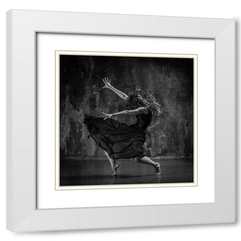 *** White Modern Wood Framed Art Print with Double Matting by Shestopalov, Constantin