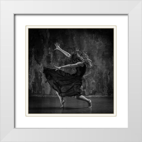 *** White Modern Wood Framed Art Print with Double Matting by Shestopalov, Constantin
