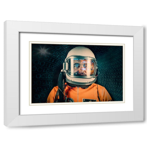 Project X White Modern Wood Framed Art Print with Double Matting by Kleiner, Petr