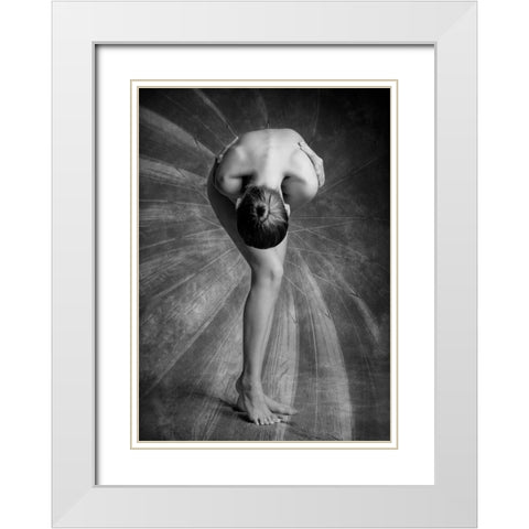 Umbrella White Modern Wood Framed Art Print with Double Matting by Kaminski, Lukas