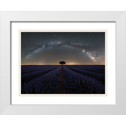 Solitario - Solitaire White Modern Wood Framed Art Print with Double Matting by Concepcion Alvarado, Jesus