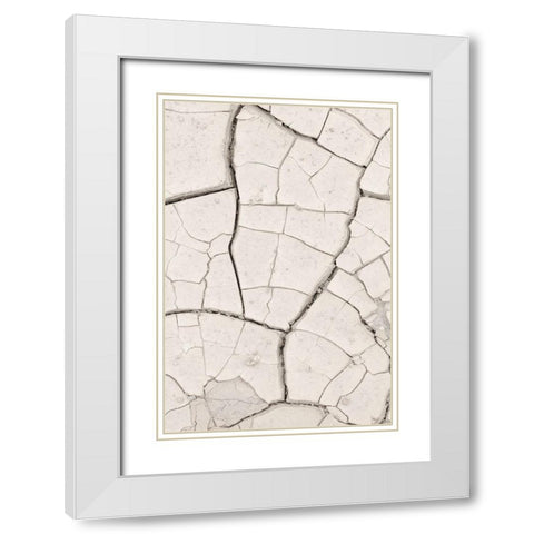 Clay Wall_Light Sand White Modern Wood Framed Art Print with Double Matting by 1x Studio III
