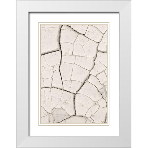 Clay Wall_Light Sand White Modern Wood Framed Art Print with Double Matting by 1x Studio III
