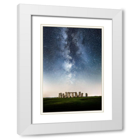 Stonehenge White Modern Wood Framed Art Print with Double Matting by Ionut Dascalu, Andrei