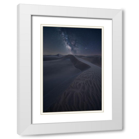 The Dunes Towards The Sky White Modern Wood Framed Art Print with Double Matting by Zappia, Andrea