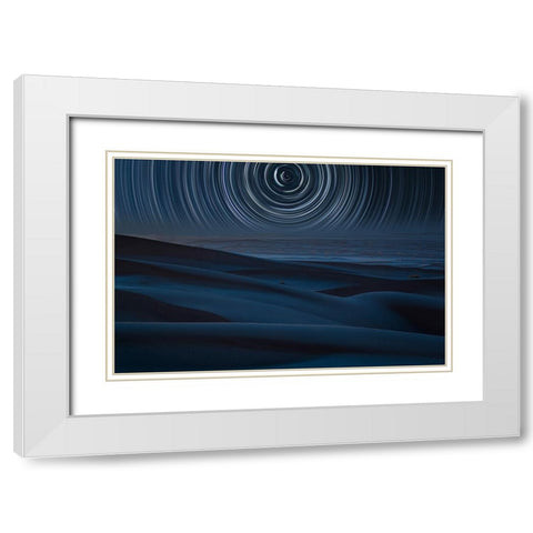 Infinity And Beyond White Modern Wood Framed Art Print with Double Matting by Azimaie, Asef