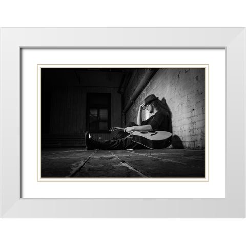 The Wanderer White Modern Wood Framed Art Print with Double Matting by Boutin, David