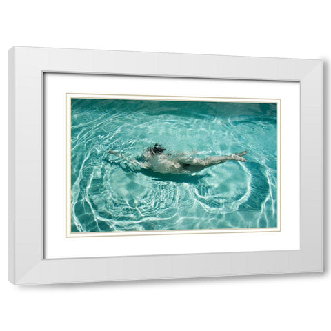 Abstraction White Modern Wood Framed Art Print with Double Matting by Brackstone, Mel