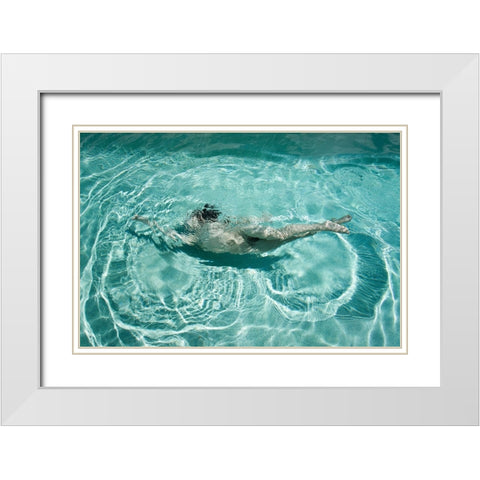 Abstraction White Modern Wood Framed Art Print with Double Matting by Brackstone, Mel