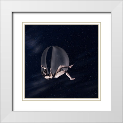 Abeyance White Modern Wood Framed Art Print with Double Matting by K. Schoeps, Axel