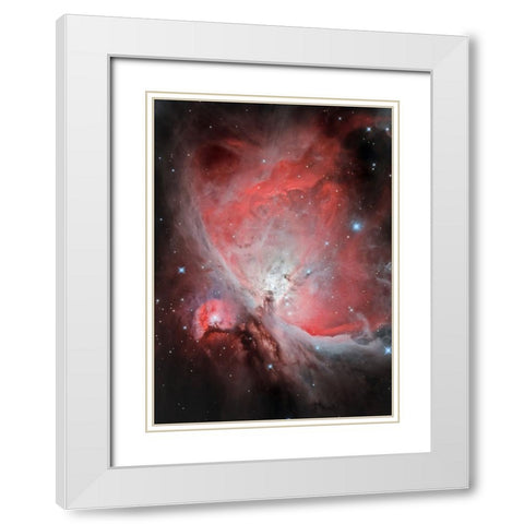 The Heart Of The Great Orion Nebula-M42 White Modern Wood Framed Art Print with Double Matting by Kalika, Michael