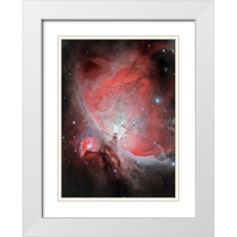The Heart Of The Great Orion Nebula-M42 White Modern Wood Framed Art Print with Double Matting by Kalika, Michael