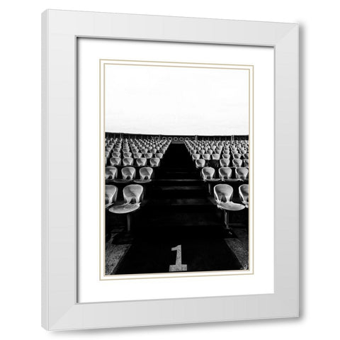 Untitled White Modern Wood Framed Art Print with Double Matting by Hishamtwhed