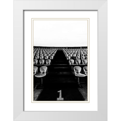 Untitled White Modern Wood Framed Art Print with Double Matting by Hishamtwhed