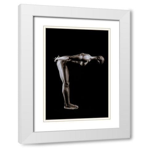 K.E.V White Modern Wood Framed Art Print with Double Matting by Huber, Markus