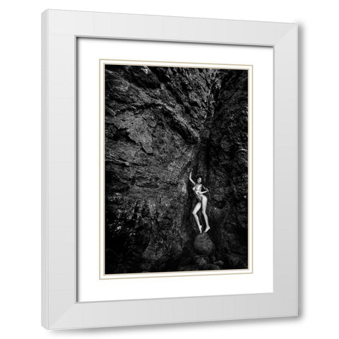 Cave White Modern Wood Framed Art Print with Double Matting by Gil Raga, Joan