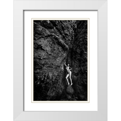 Cave White Modern Wood Framed Art Print with Double Matting by Gil Raga, Joan