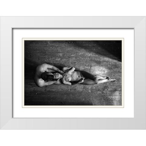 Aam White Modern Wood Framed Art Print with Double Matting by Kapsha, Eduards