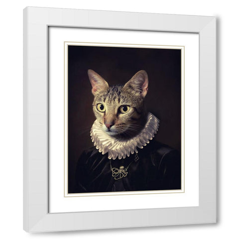 Sir Kiko White Modern Wood Framed Art Print with Double Matting by Dias, Paulo