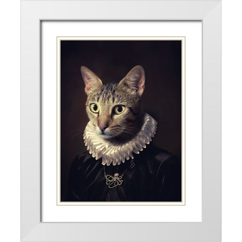 Sir Kiko White Modern Wood Framed Art Print with Double Matting by Dias, Paulo