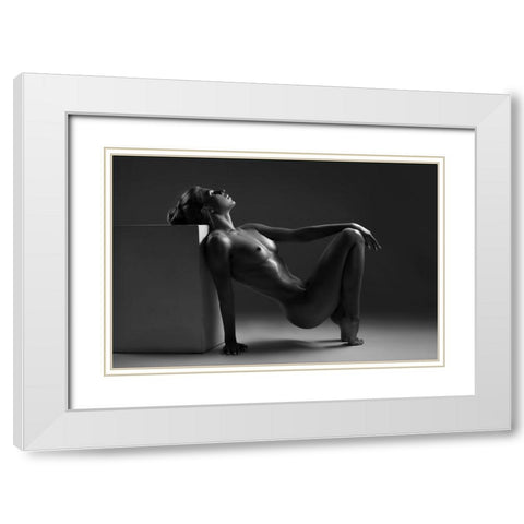 Glare White Modern Wood Framed Art Print with Double Matting by Markachev, Leonid