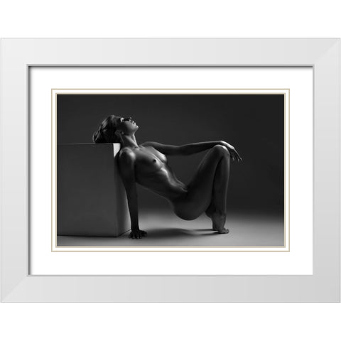 Glare White Modern Wood Framed Art Print with Double Matting by Markachev, Leonid