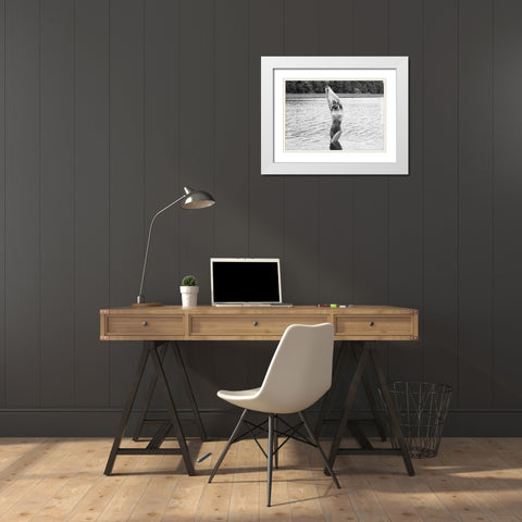 Summer White Modern Wood Framed Art Print with Double Matting by Markachev, Leonid
