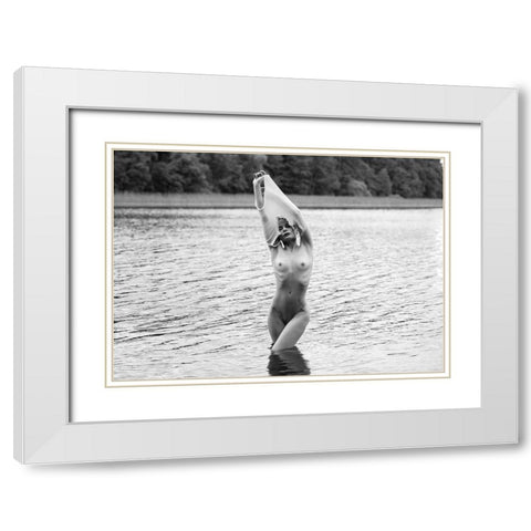 Summer White Modern Wood Framed Art Print with Double Matting by Markachev, Leonid