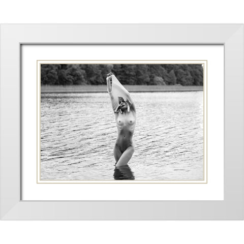 Summer White Modern Wood Framed Art Print with Double Matting by Markachev, Leonid