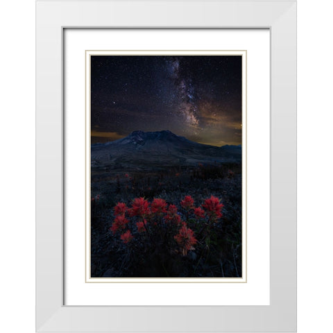 Night Spirit White Modern Wood Framed Art Print with Double Matting by Hou, Grant