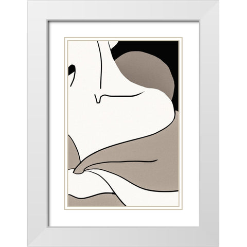 matisse_shoulder_vector_002_Black White Modern Wood Framed Art Print with Double Matting by 1x Studio II