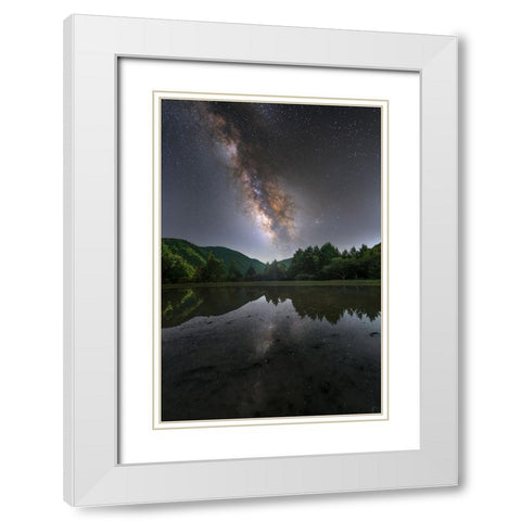 Parallel World White Modern Wood Framed Art Print with Double Matting by Harlock