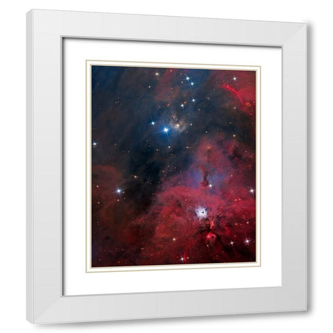 Ngc 1999 White Modern Wood Framed Art Print with Double Matting by Chander, Vikas