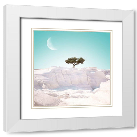 Alien Island. part 4 White Modern Wood Framed Art Print with Double Matting by Frey, Eva