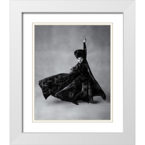 The sorcerer White Modern Wood Framed Art Print with Double Matting by Lai, Jonathan
