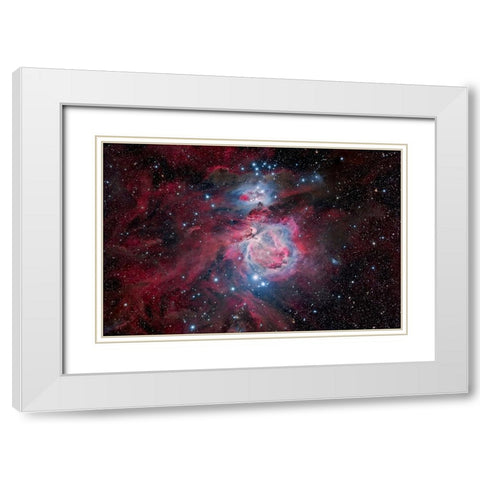 Orion White Modern Wood Framed Art Print with Double Matting by Chander, Vikas